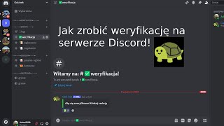 Jak zrobić weryfikacje na na serwerze Discord [upl. by Gnouhk]