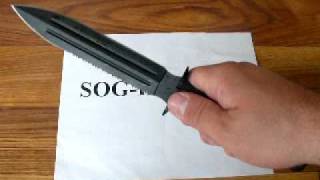 SOG Fusion Fixation Dagger Knife FX10 Demonstration [upl. by Yliram]