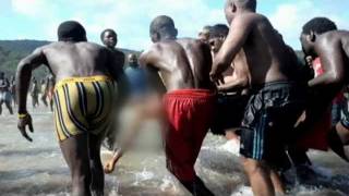 Shark kills man in shallow water in South Africa [upl. by Ymmik]