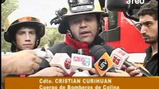 Incendio destruyó casa de Felipe Camiroaga en Chicureo [upl. by Adnohrahs166]