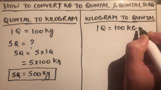 How to convert quintal to kilogram and kilogram to quintal  Convert kg to quintal and quintal to kg [upl. by Budd]