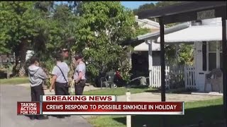 BREAKING NEWS Crews respond to possible sinkhole in Holiday [upl. by Kata]