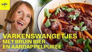 Varkenswangetjes met bruin bier en aardappelpuree 🥩🍺  Sofie Dumont [upl. by Evreh]