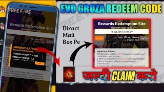 EVO GROZA REDEEM CODE 🔥  FREE FIRE NEW REDEEM CODE TODAY  FREE FIRE DIWALI REDEEM CODE  FF DIWALI [upl. by Harrison]