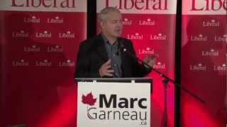 Marc Garneau Launch Speech  Discours de Marc Garneau [upl. by Iaw]