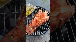 Butter garlic Lobster grill🤩🤤🥳  How To cook Lobster 🐙  foodaholictn shorts thatsmokinthing [upl. by Enieledam813]