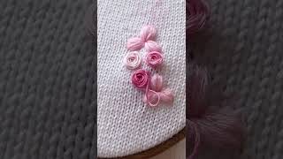 Embroidery Easy Flowers on knitwear [upl. by Wiersma]