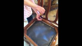 Reupholstering a chair seat [upl. by Madid]