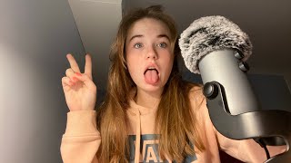 ASMR TONGUE CLICKING AND BRUSHING THE MIC [upl. by Seaton]