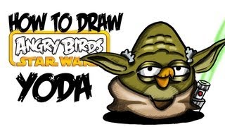 How to draw Yoda angry birds star wars by davide ruvolo speedpainter [upl. by Wilsey]