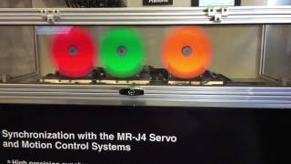 Mitsubishi Servo Motor Synchronization Demonstration [upl. by Idieh]