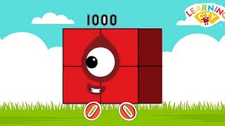 LEARN COUNTING NUMBERBLOCKS IN HUNDREDS  COUNT GIANT NUMBERS FROM 100 TO 1000  learning city [upl. by Owens]