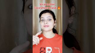 Viral toffee facesheet mask 🔥  How to use compressed sheet mask ✅️ shorts shortsfeed skincare [upl. by Claman706]