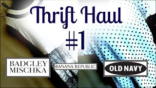 Thrift Haul Ep 1 BADGLEY MISCHKA DESIGNER DRESS [upl. by Doykos]