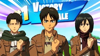 Eren Yeager Plays Fortnite ft The Scouts [upl. by Iderf678]