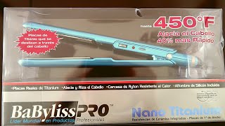 REVIEW de la plancha BABYLISS PRO NANO TITANIUM  SaofraD [upl. by Callista]