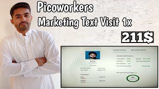 How to Work on Picoworkers  How To Do Marketing Text Visit 1x Task I Earn Money Online [upl. by Erastus]