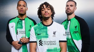 The NEW Liverpool FC away kit  Inspired by the 90s 🟢⚪️ [upl. by Airetnuhs433]