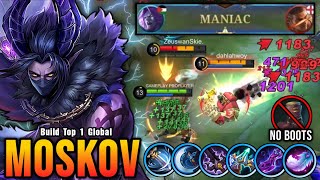 21 Kills Moskov Maximum Damage Build Almost SAVAGE  Build Top 1 Global Moskov  MLBB [upl. by Lennod]