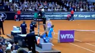 Maria Sharapova vs Ana Ivanovic championship point  Porsche Tennis Grand Prix Stuttgart 2014 [upl. by Nace]