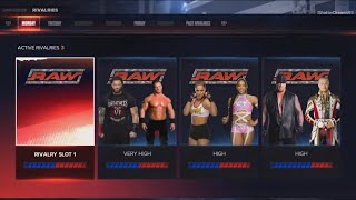 WWE 2K24 unlimited Rivalries on your show [upl. by Ytitsahc]