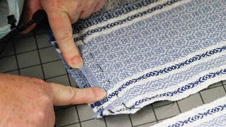 How to Fold Beautiful Woven Hems  Finishing Weaving [upl. by Ruenhcs396]