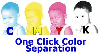 ONE CLICK CMYK COLOR SEPARATION USING ADOBE PHOTOSHOP  SILKSCREEN PRINTING TUTORIALS [upl. by Airdnaz]