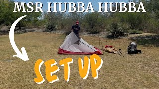 How To Set Up The MSR Hubba Hubba Backpacking Tent [upl. by Pacheco]