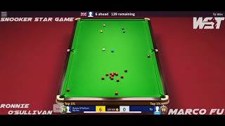 Ronnie oSullivan break 140 Total Clearance vs Marco Fu [upl. by Raybourne]