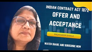 INDIAN CONTRACT ACT OFFER AND ACCEPTANCE [upl. by Namlak]