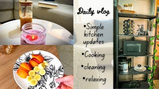 فلوق هادئ تنظيم المطبخ،طبخ،تنظيفcozy day in my lifesimple kitchen updatecooking cleaning [upl. by Ahsiner]