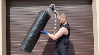 DIY Homemade Punching Bag [upl. by Enialedam697]