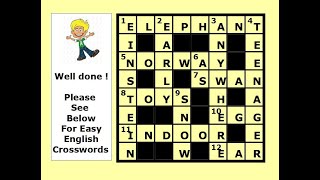 Easy English Crossword Puzzle [upl. by Cthrine]