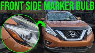 How to Replace Front Parking Light Bulb  Nissan Murano 20152024 [upl. by Kama546]