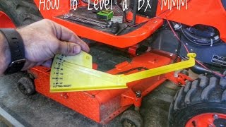 How to Level your BX Mid Mount Mower [upl. by Lattonia]