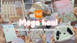 Mega Haul Aesthetic de TEMU  Papelería maquillaje hogar mascotas etc ✨️ [upl. by Lunt854]