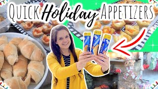 3 Last Minute HOLIDAY Appetizers Using Crescent Roll Dough  Quick amp Easy Recipes [upl. by Boar]