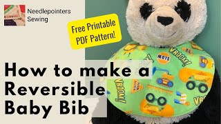 Sew a Reversible Baby Bib with This Free Printable Pattern [upl. by Trin818]