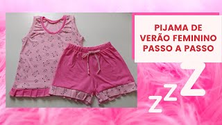 Pijama feminino de verão  Passo a passo [upl. by Auberta]