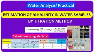 Estimation of Alkalinity in water samples by Titration Method AZ [upl. by Agnizn691]