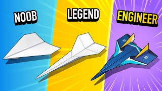 How to Make the BEST Paper Airplane at Each Level — Easy Intermediate Advanced Ep 2 [upl. by Jaqitsch]