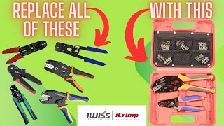 IWISS Ratchet Crimping Tool Set Review  How Many Tools Can It Replace For You [upl. by Yadseut]