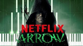 Arrow Preview Theme on Netflix  Fighting Chance Synthesia Piano Tutorial [upl. by Welsh753]