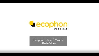 Ecophon Akusto™ Wall C 2700x600 mm installation [upl. by Yralam955]