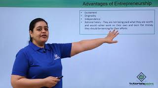 Class 11th – Advantages and Disadvantages Entrepreneurship  Entrepreneurship  Tutorials Point [upl. by Pugh]