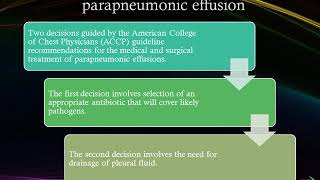 Parapneumonic effusion  empyema [upl. by Mauve]