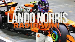 LANDO NORRIS LAST 10 LAPS RADIO OF SINGAPORE GRAND PRIX WIN [upl. by Everard]