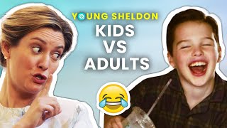 Young Sheldon Kids vs Adults Bloopers  OSSA Movies [upl. by Nairbal827]