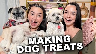 MAKING DOG TREATS  Merrell Twins Live [upl. by Enortna51]