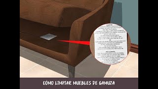 Cómo limpiar muebles de gamuza [upl. by Halilad]